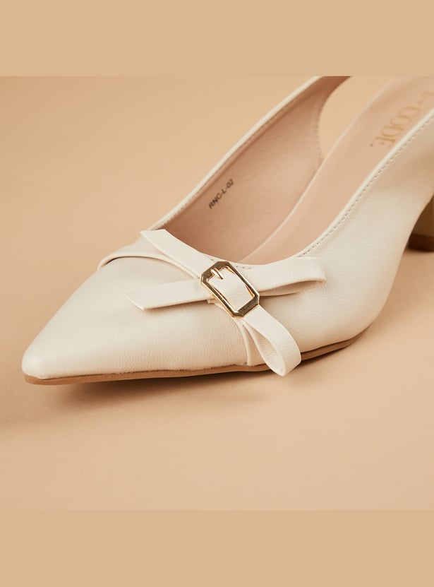 CODE Textured Kitten Heels