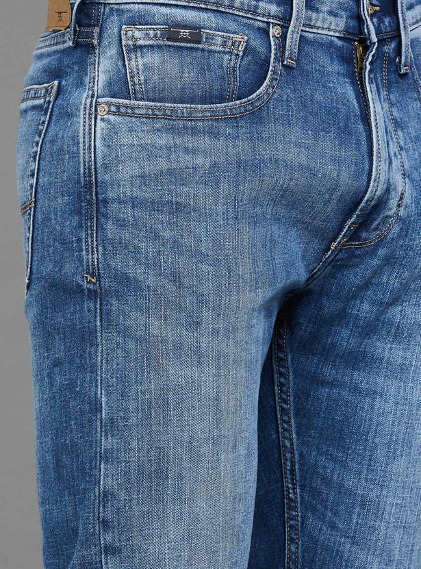 FLYING MACHINE Whiskered Straight Fit Jeans