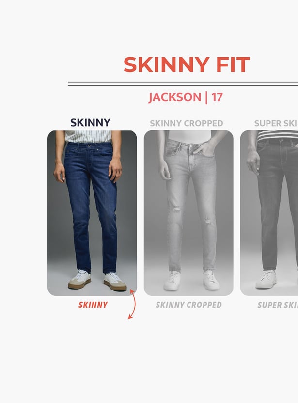 FLYING MACHINE Solid Jackson 17 Jeans (Skinny)