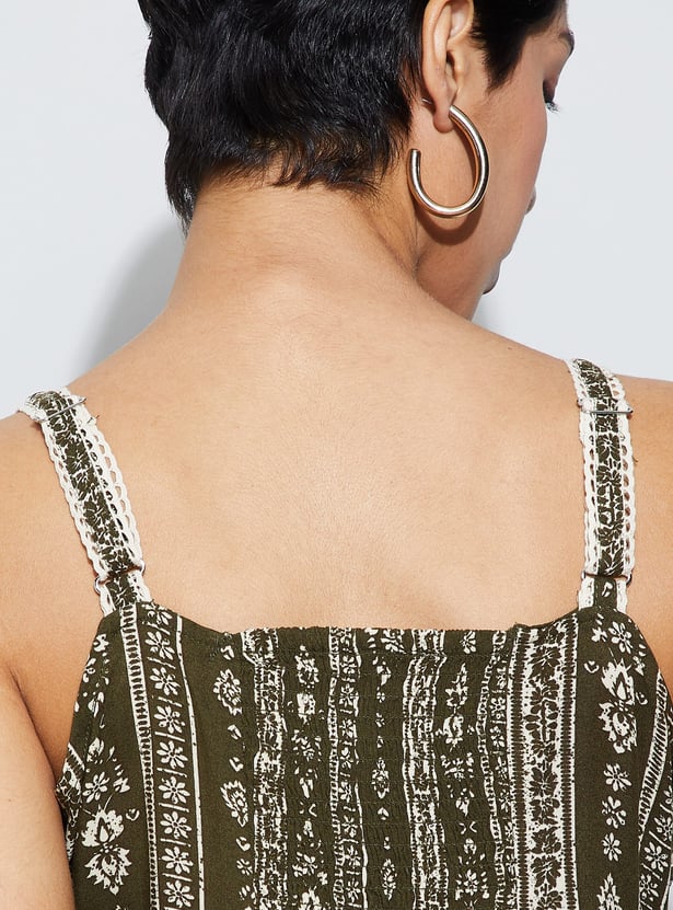 FAME FOREVER Printed A-line Dress