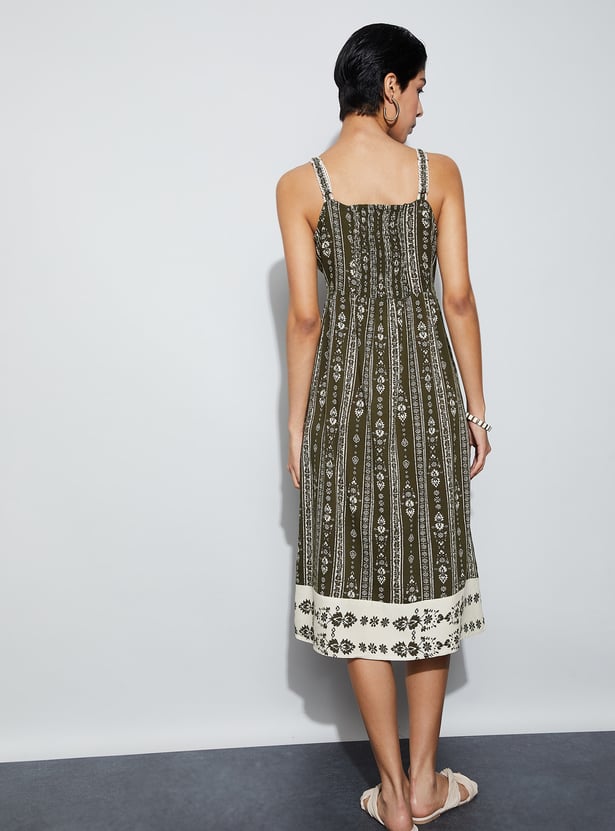 FAME FOREVER Printed A-line Dress