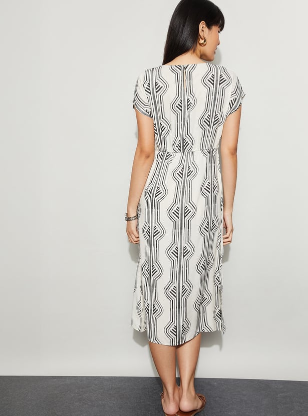 FAME FOREVER Printed Midi Dress