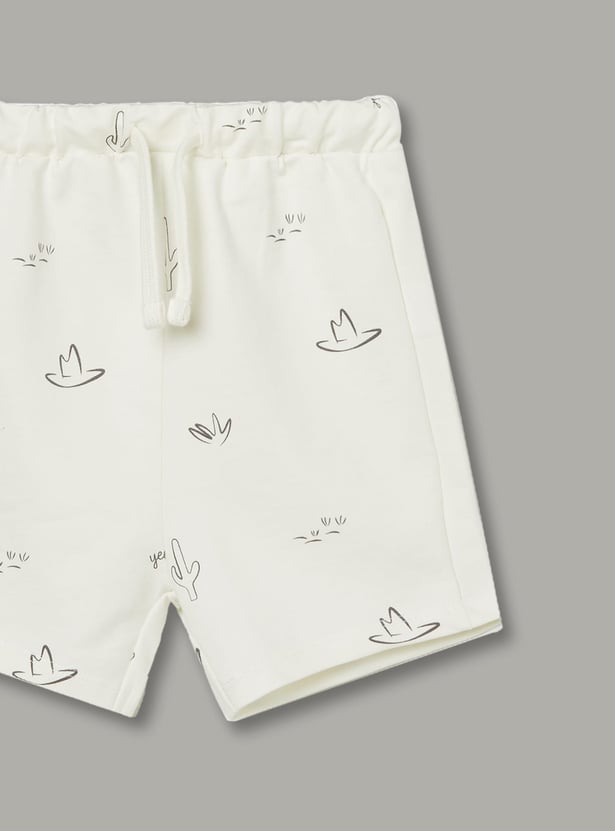 FS MINI KLUB Boys Printed Polo T-shirt with Shorts