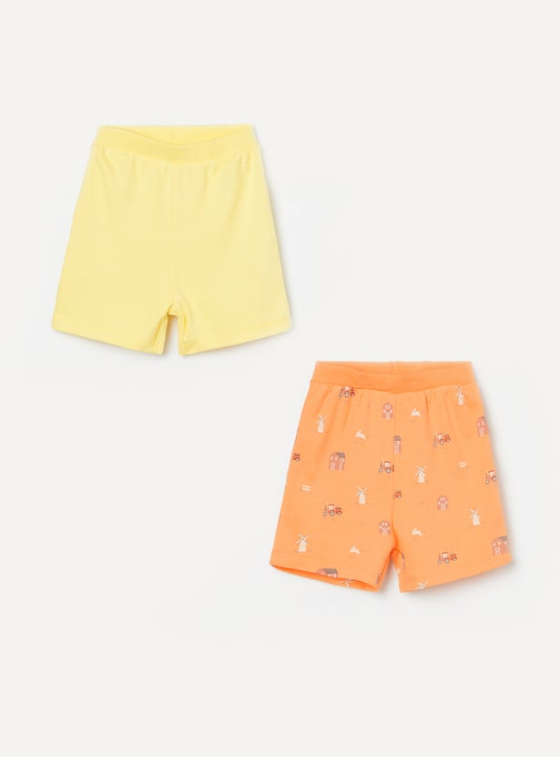 FS MINI KLUB Boys Assorted Shorts - Pack of 2