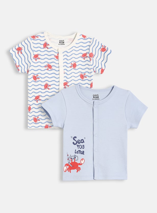 FS MINI KLUB Boys Printed T-shirt - Pack of 2