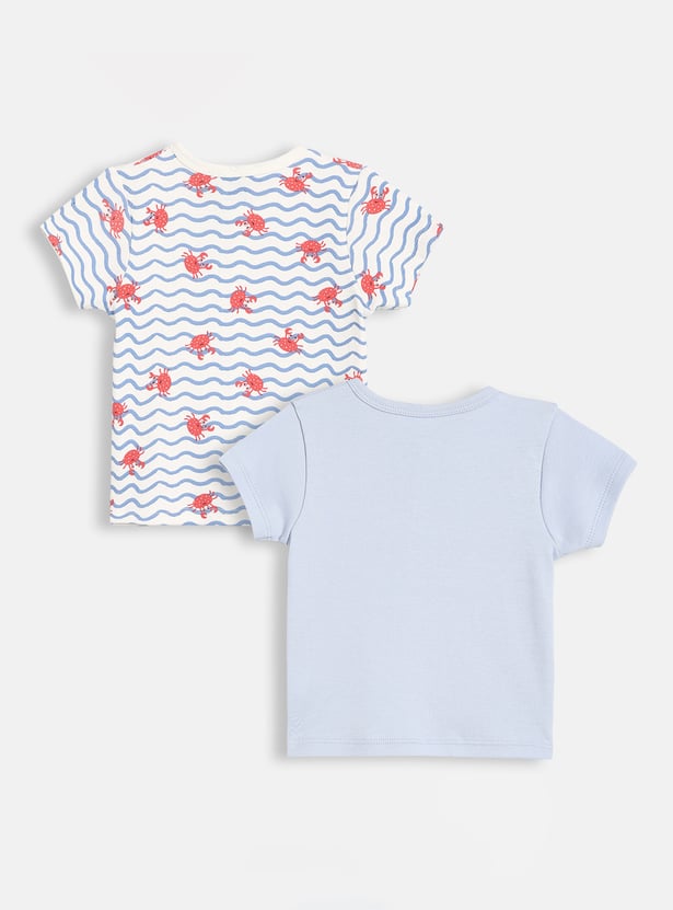FS MINI KLUB Boys Printed T-shirt - Pack of 2