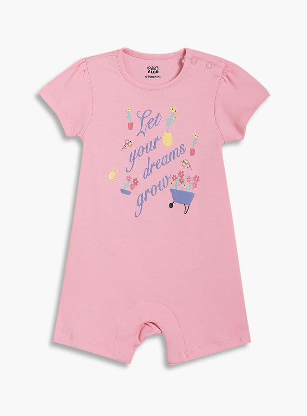 FS MINI KLUB Girls Assorted Rompers - Pack of 2