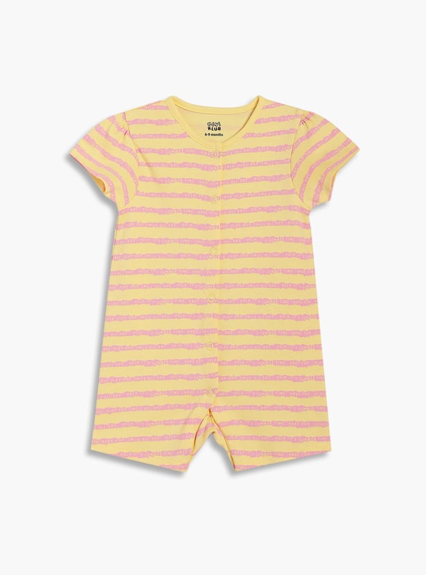 FS MINI KLUB Girls Assorted Rompers - Pack of 2