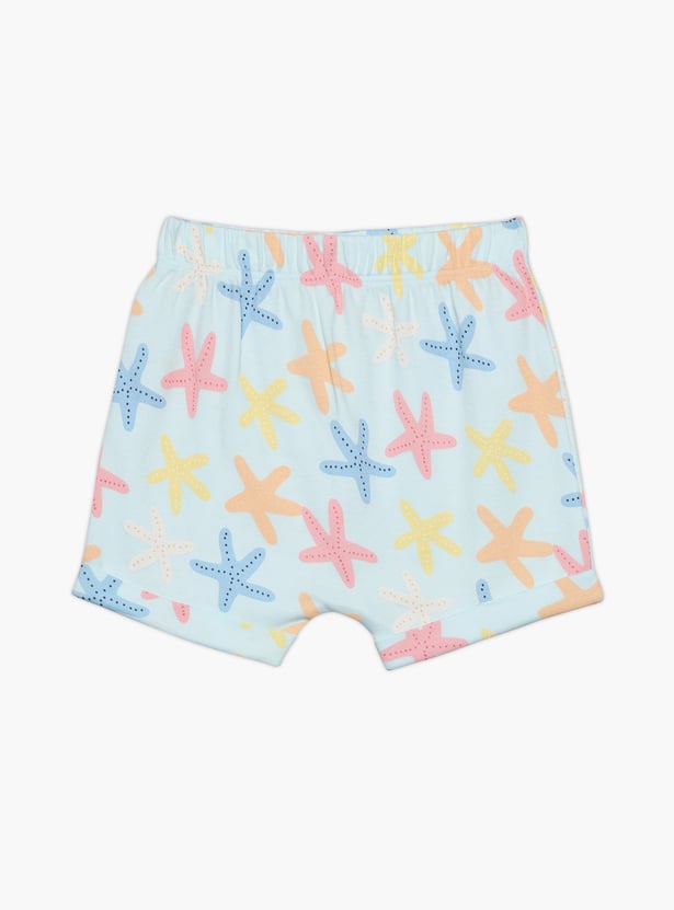 FS MINI KLUB Girls Printed Shorts - Pack of 2