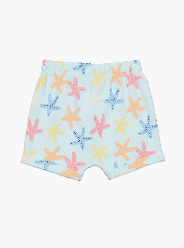 FS MINI KLUB Girls Printed Shorts - Pack of 2