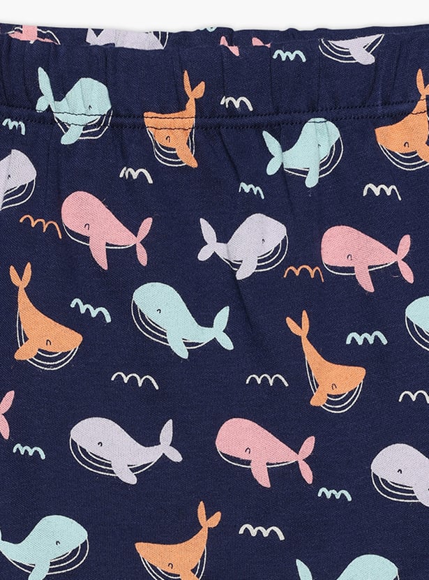 FS MINI KLUB Girls Printed Shorts - Pack of 2