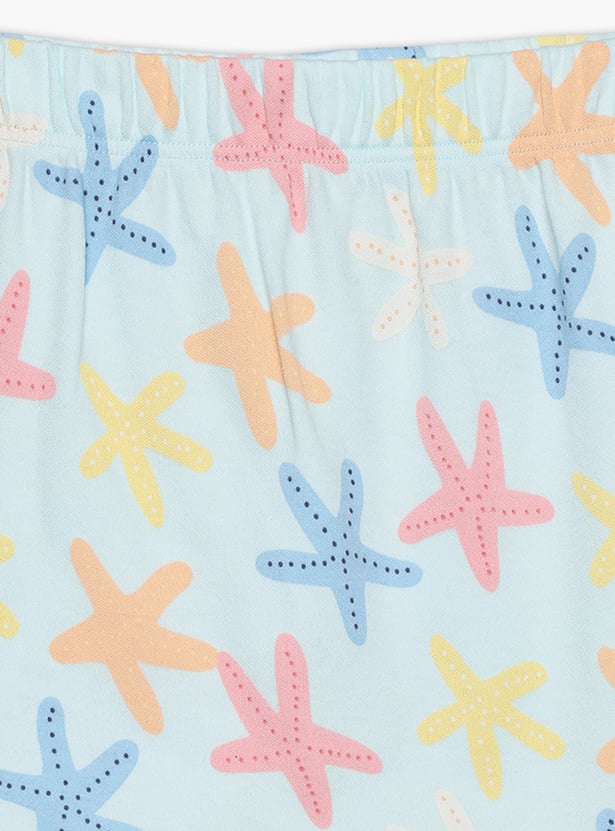 FS MINI KLUB Girls Printed Shorts - Pack of 2