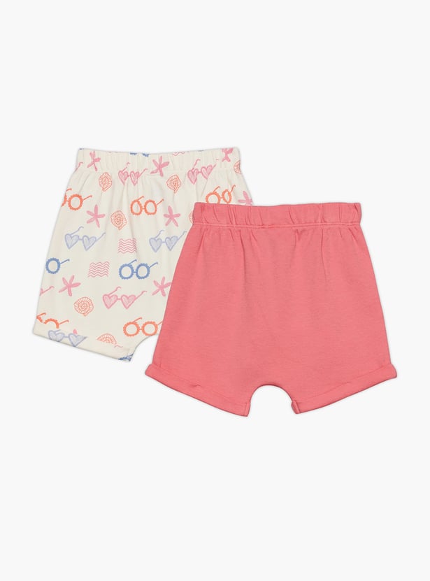 FS MINI KLUB Girls Assorted Shorts - Pack of 2