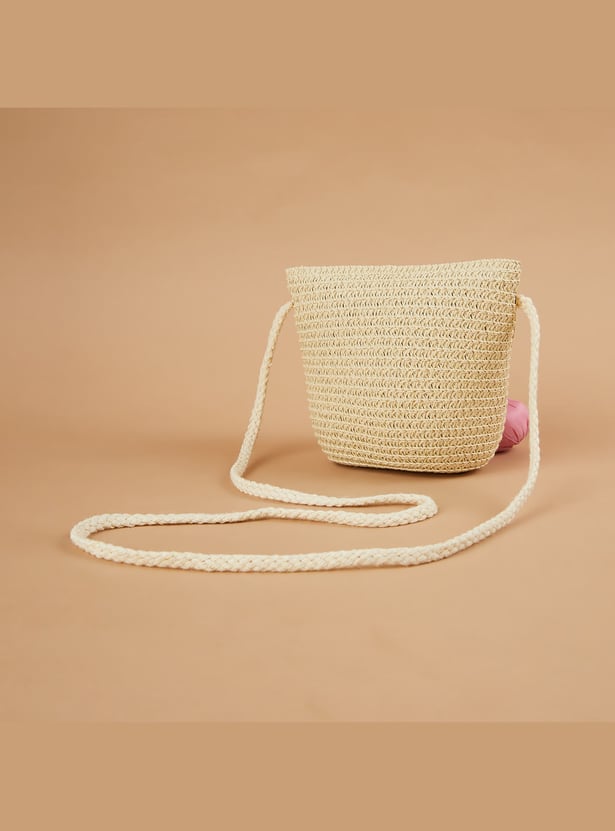 FRAME FOREVER Floral Applique Sling Bag