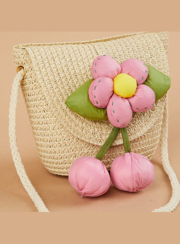 FRAME FOREVER Floral Applique Sling Bag