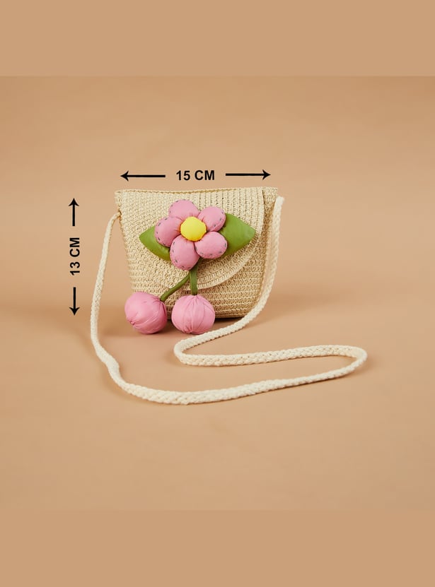 FRAME FOREVER Floral Applique Sling Bag