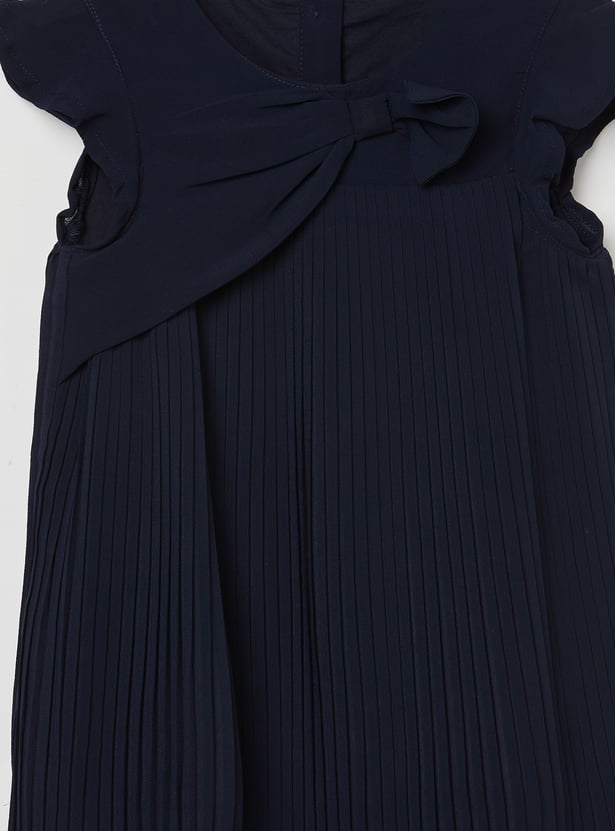 FAME FOREVER Girls Solid Pleated Dress