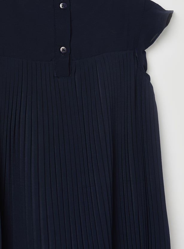 FAME FOREVER Girls Solid Pleated Dress