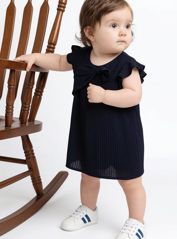 FAME FOREVER Girls Solid Pleated Dress