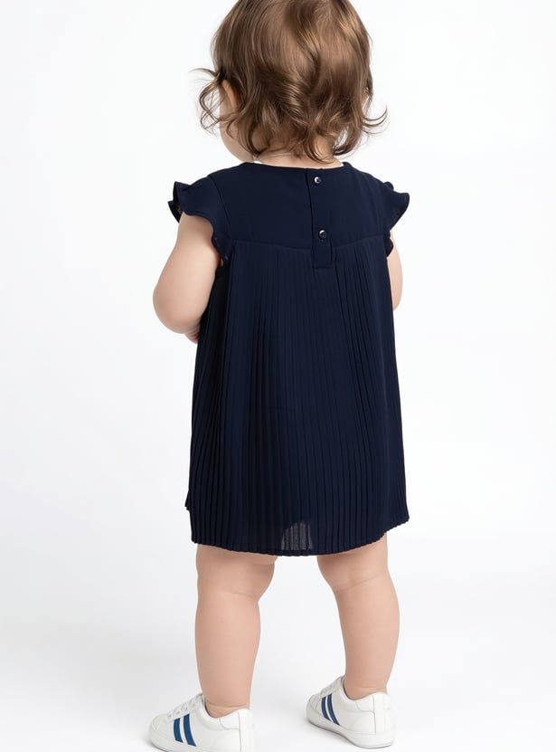 FAME FOREVER Girls Solid Pleated Dress
