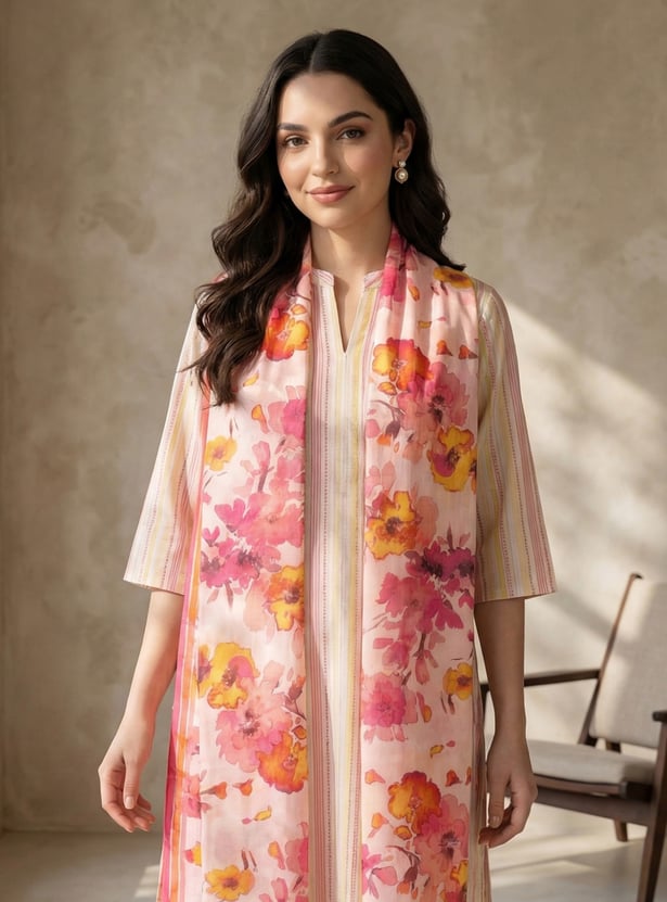 AURELIA Floral Print Dupatta