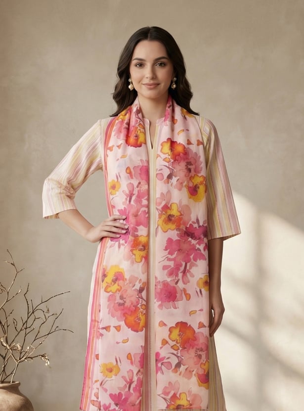 AURELIA Floral Print Dupatta
