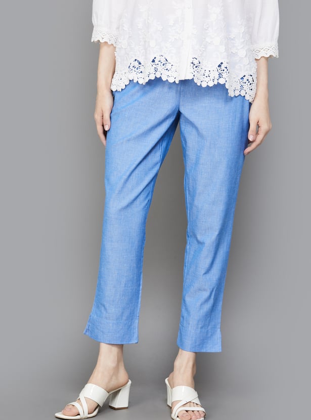AURELIA Solid Straight Pants