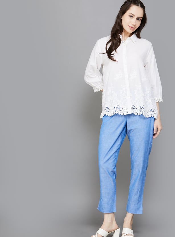 AURELIA Solid Straight Pants