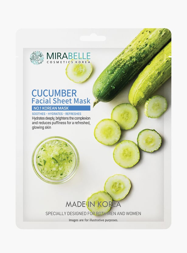 MIRABELLE Cucumber Facial Sheet Mask - 25ml
