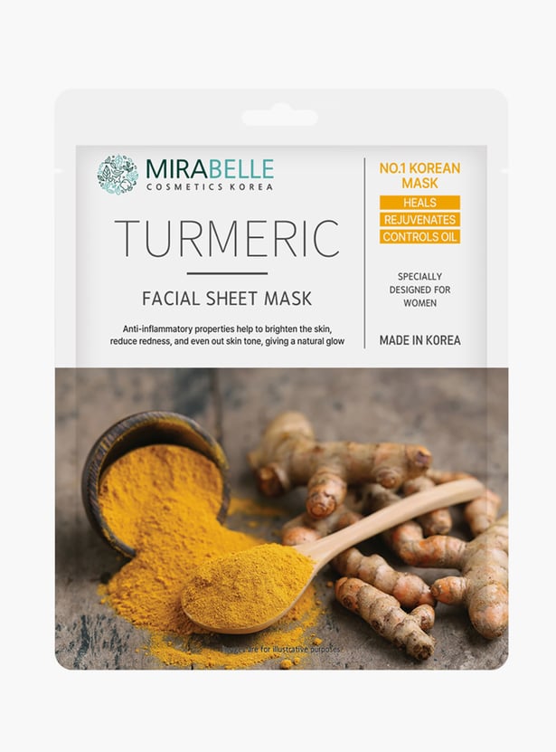MIRABELLE Turmeric Facial Sheet Mask - 25ml