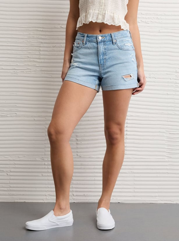 AMERICAN EAGLE Distressed Denim Shorts
