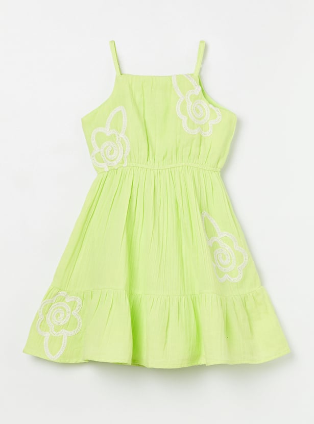 FAME FOREVER Girls Embroidered Dress