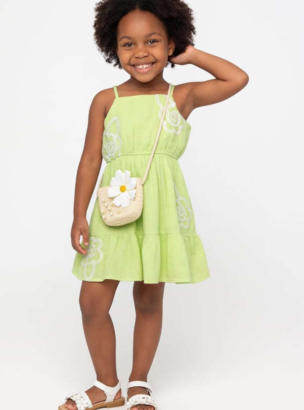FAME FOREVER Girls Embroidered Dress