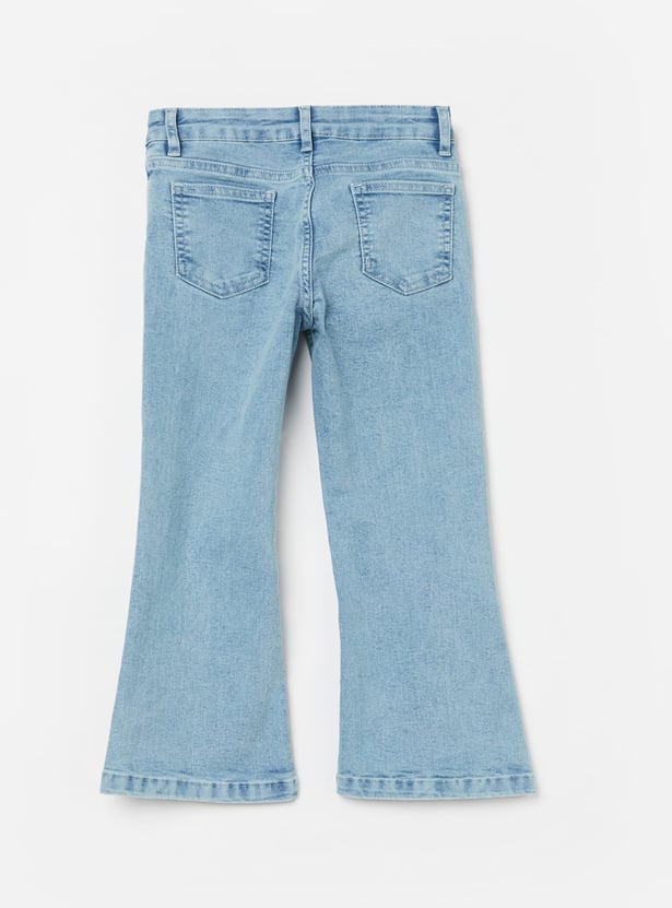 FAME FOREVER Girls Solid Mid-Rise Jeans