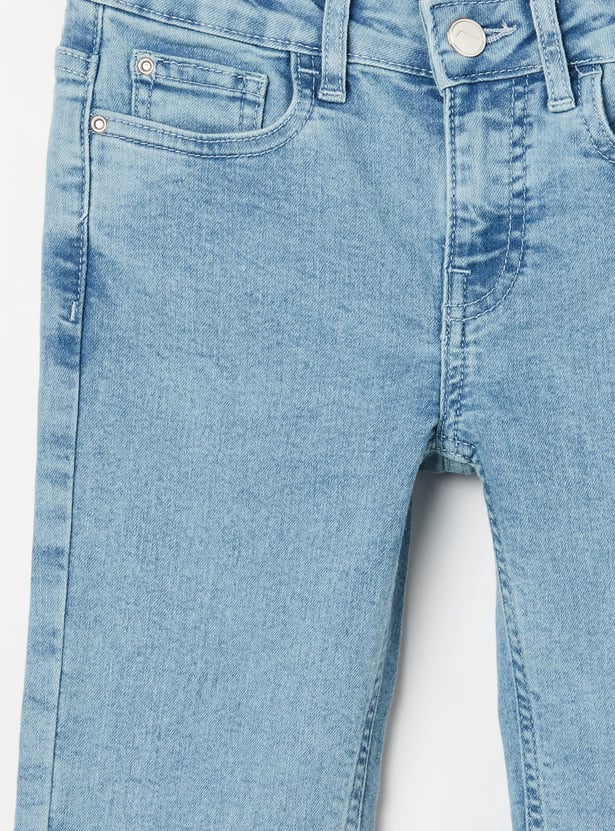 FAME FOREVER Girls Solid Mid-Rise Jeans