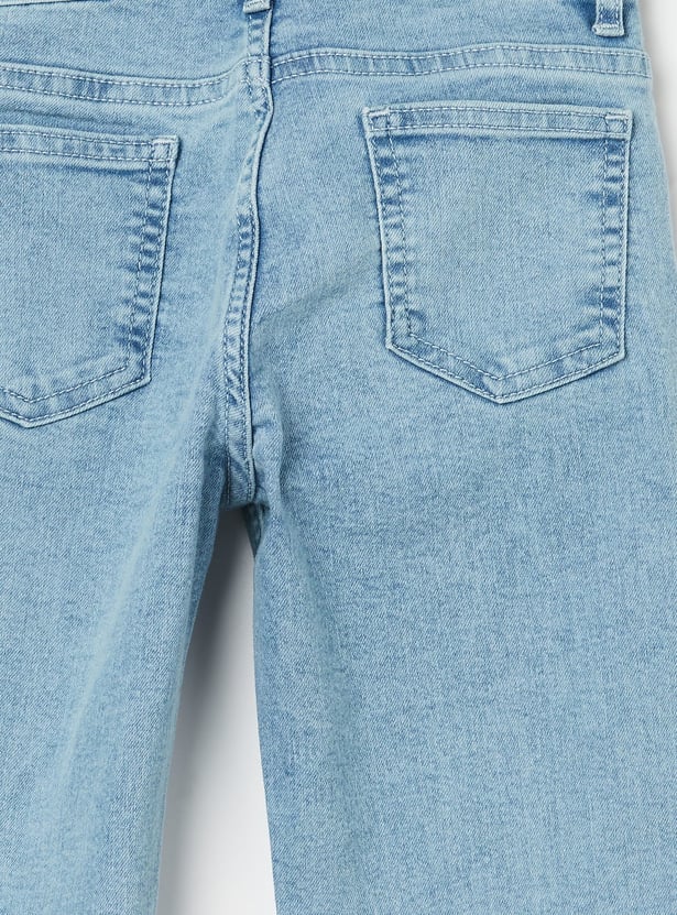 FAME FOREVER Girls Solid Mid-Rise Jeans