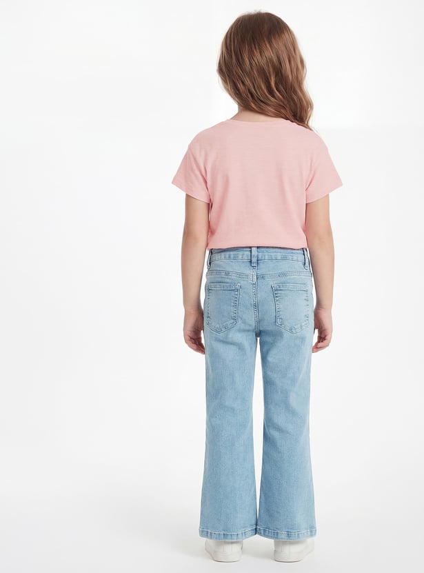 FAME FOREVER Girls Solid Mid-Rise Jeans