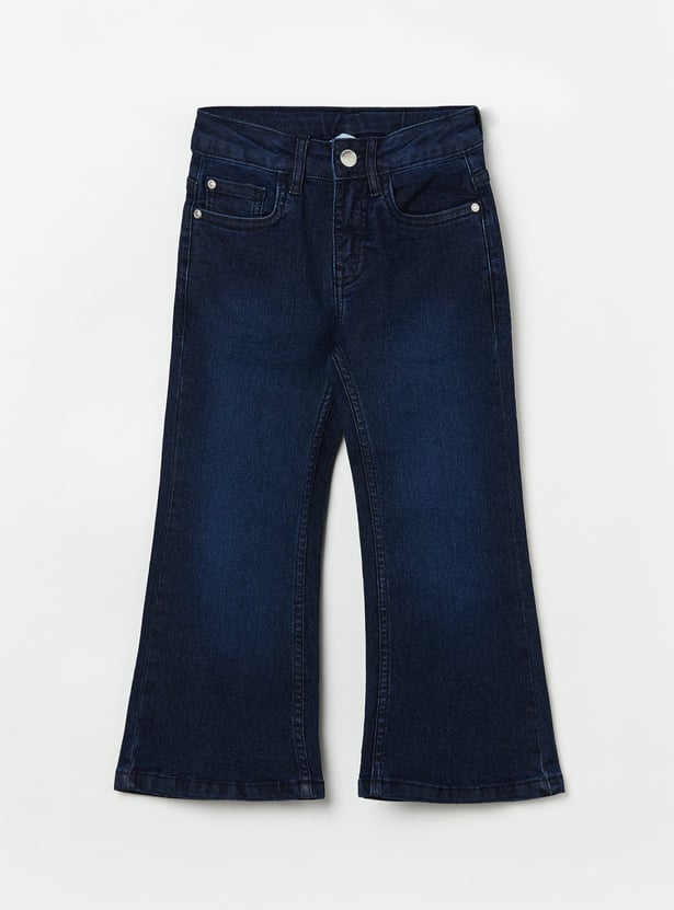 FAME FOREVER Girls Solid Mid-Rise Jeans