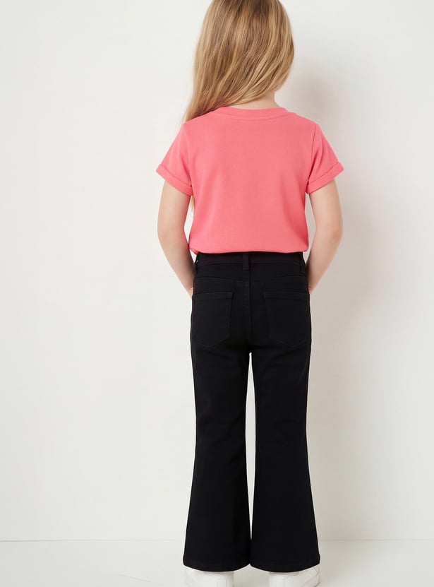 FAME FOREVER Girls Solid Mid-Rise Jeans