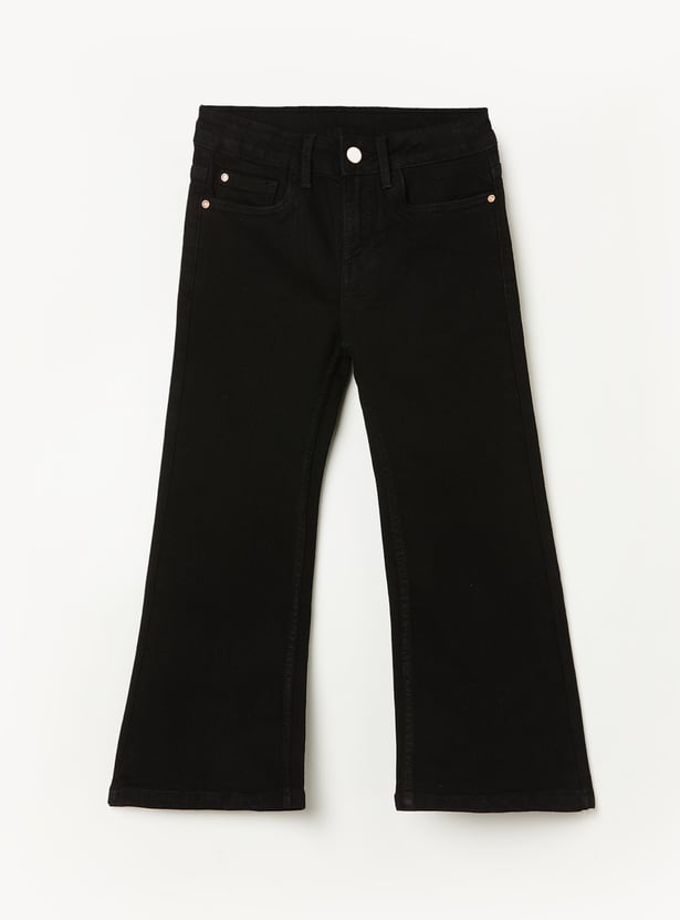 FAME FOREVER Girls Solid Mid-Rise Jeans