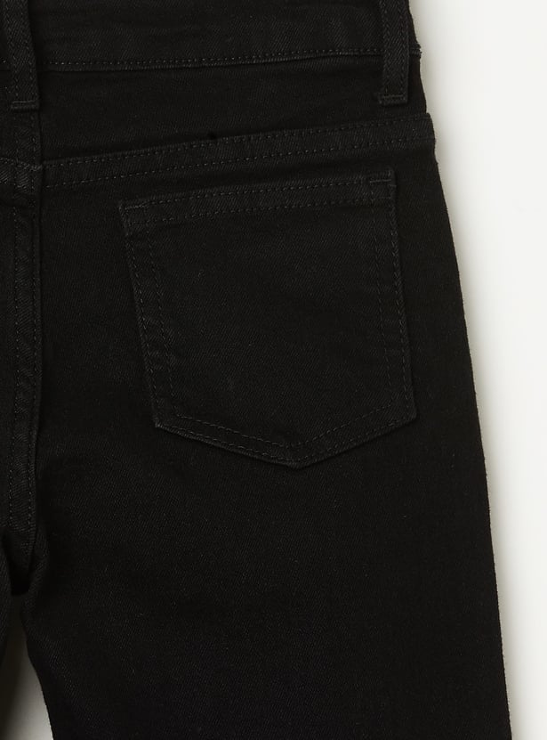 FAME FOREVER Girls Solid Mid-Rise Jeans