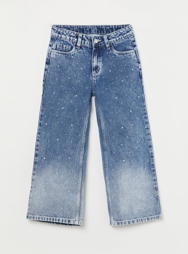 FAME FOREVER Girls Embellished Jeans
