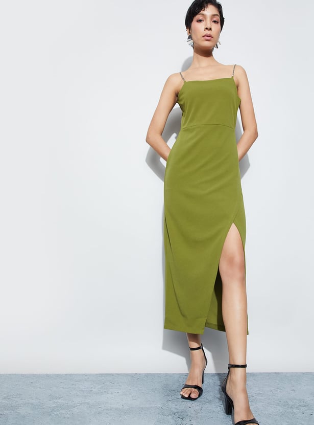 CODE Solid Bodycon Dress