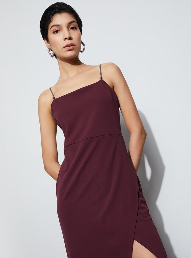 CODE Solid Bodycon Dress