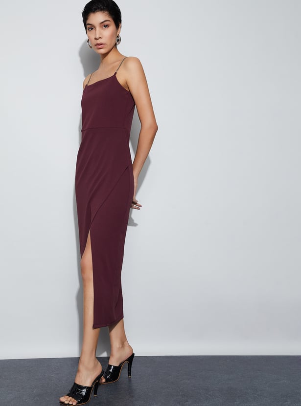 CODE Solid Bodycon Dress