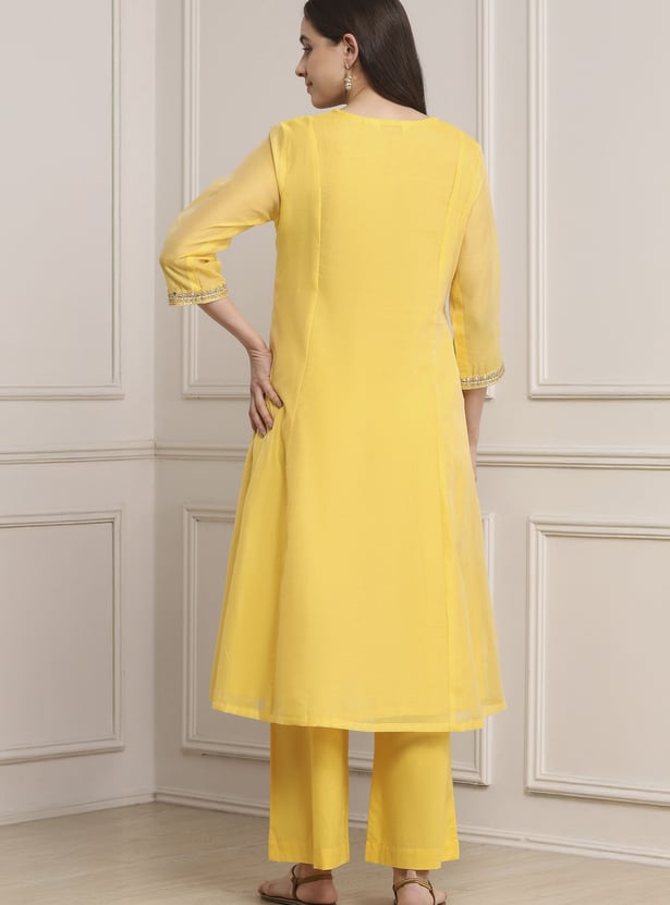 BIBA Embroidered Kurta Set