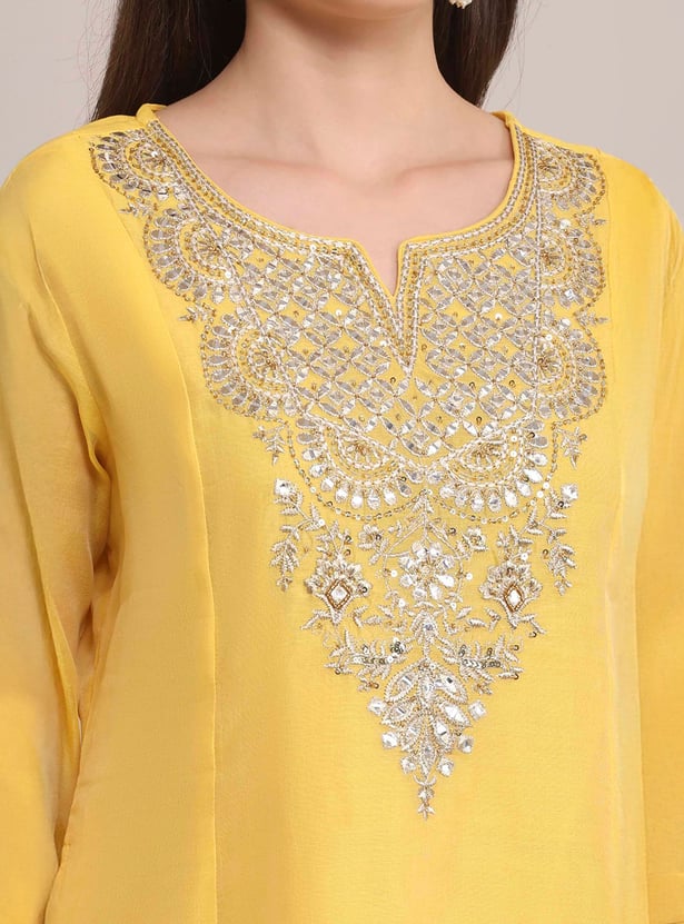 BIBA Embroidered Kurta Set
