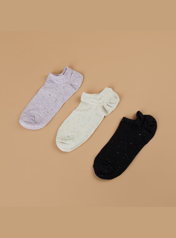Ginger Solid Ankle Length Socks - Pack of 3