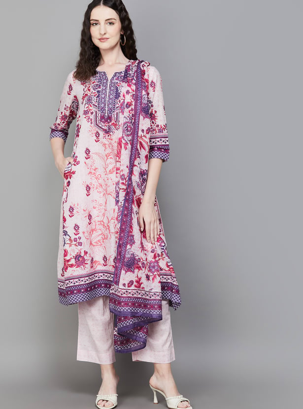 BIBA Floral Print Kurta Set