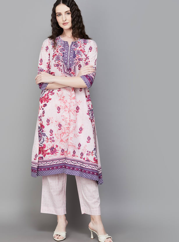 BIBA Floral Print Kurta Set